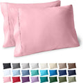 BareHome Bare Home Microfiber Pillow Cases - Standard/Queen Size Set of 2 - Cooling Pillowcases - Double Brushed - Light Pink Pillowcases 2…