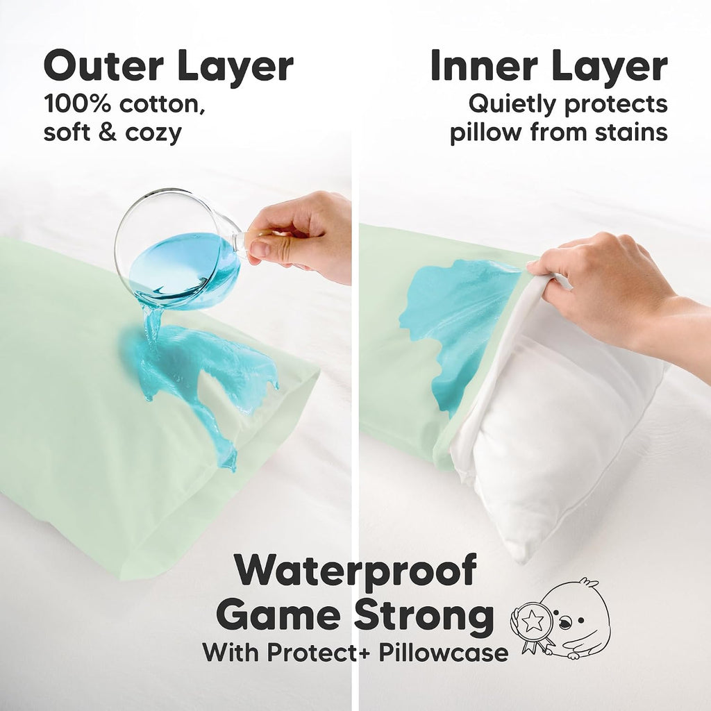 KeaBabies 13 x18 Toddler Pillowcase, Waterproof - Soft Waterproof Toddler Pillow Protector Cover for Kids, Boys, Girls, Durable Machine…