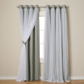 TOWN & COUNTRY LUXE Talia Double Layer Indoor Curtains, Sheer and Room Darkening Blackout, Grommet Top, Energy Efficient, 2-Pack Set…