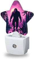 Bigfoot Night Light for Kids, Purple Forest Night Lights Plug Into Wall, Lightweight Dusk to Dawn Light Sensor Warm Nightlights for Girls…