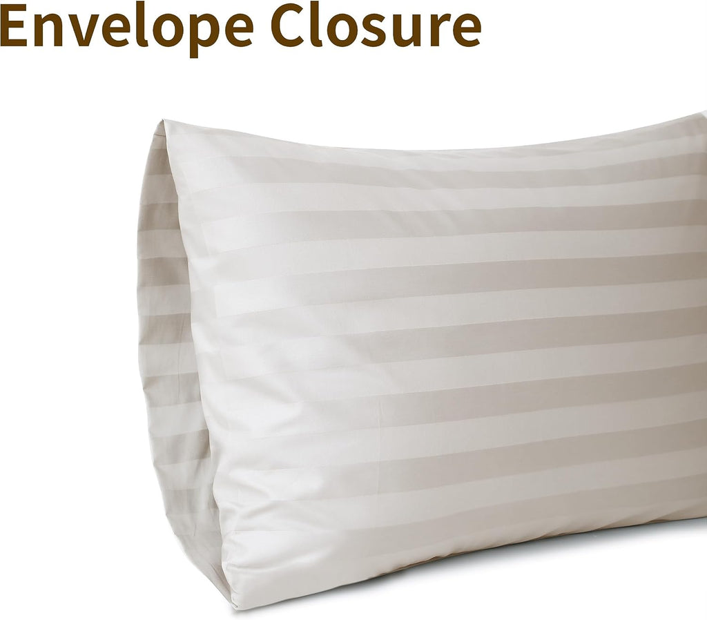ShunjieHome 100% Egyptian Cotton Pillow Cases Set of 2, Standard Size 400 Thread Count Cooling Pillowcases, Soft and Breathable Pillow Cove…