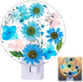 Glooglitter Pressed Flower Night Light Plug in - Handmade Dried Floral Wall Night Light, Soft Glow Decorative Nightlight for Hallway Bedroo…
