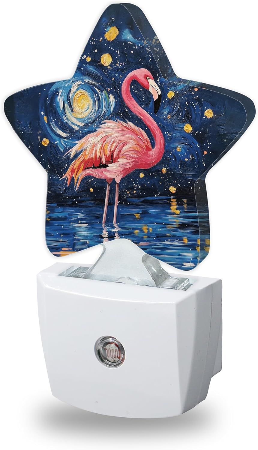 Energy Efficient Nightlights Plug in Wall, Pink Flamingo Night Light for Kids Bedroom Decorative, Blue Starry Sky Dusk-to-Dawn Sensor…