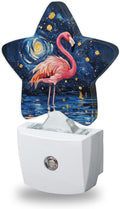 Energy Efficient Nightlights Plug in Wall, Pink Flamingo Night Light for Kids Bedroom Decorative, Blue Starry Sky Dusk-to-Dawn Sensor…
