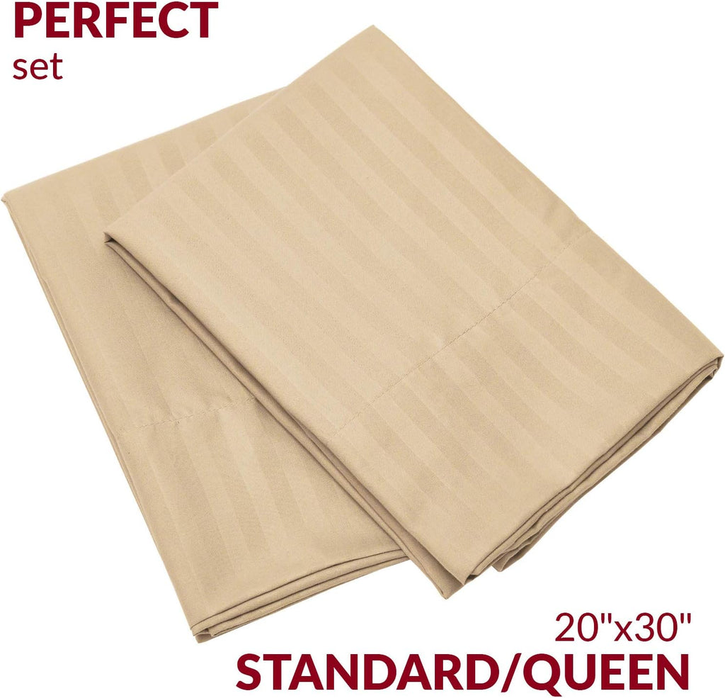 Mellanni Pillow Cases - Luxury, Extra Soft, Cooling Pillow Covers - 2 PC Iconic Collection Pillowcases - Envelope Closure (Standard/Queen 2…