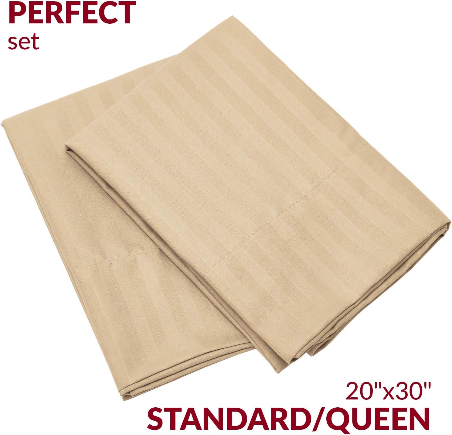 Mellanni Pillow Cases - Luxury, Extra Soft, Cooling Pillow Covers - 2 PC Iconic Collection Pillowcases - Envelope Closure (Standard/Queen 2…