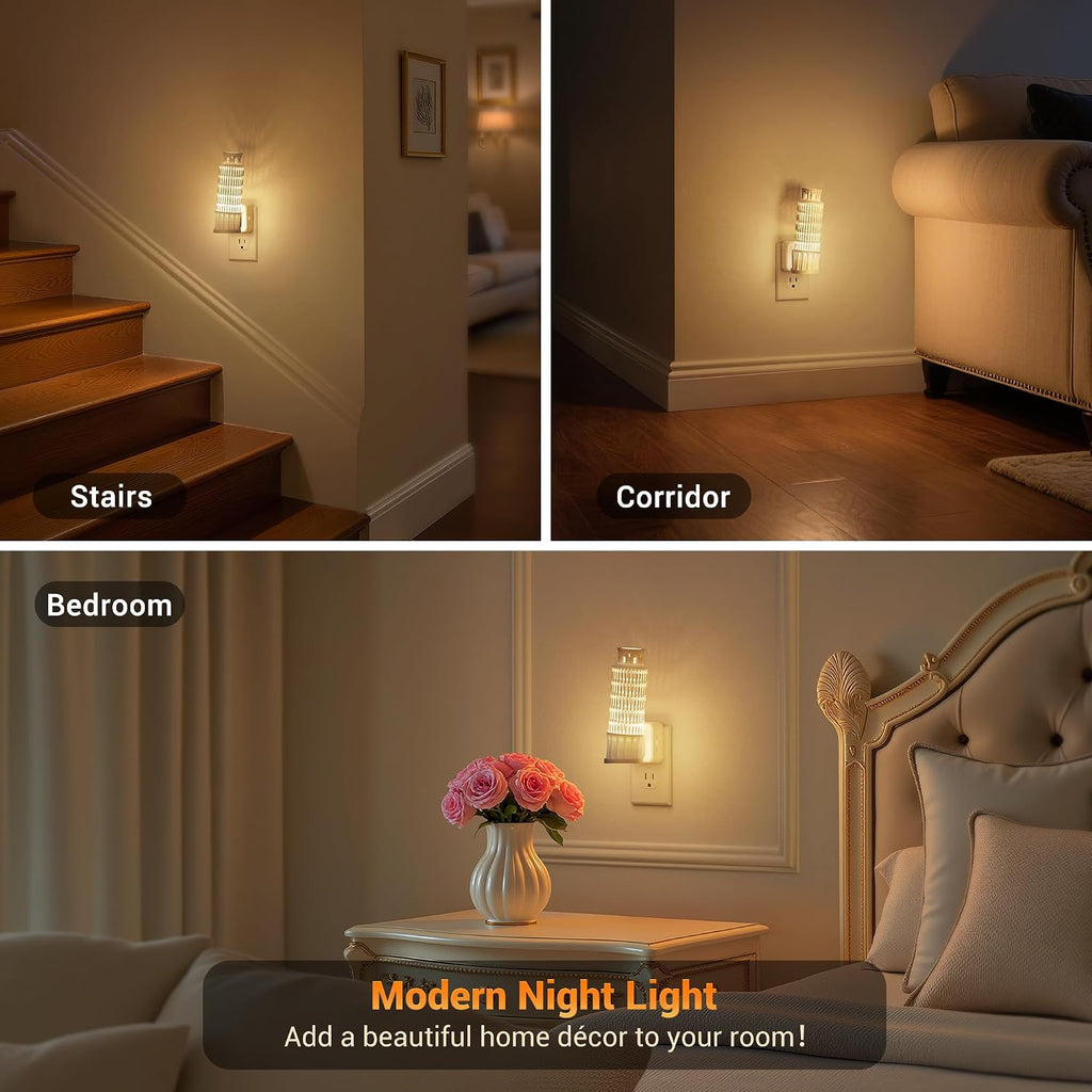 JandCase Night Lights Plug into Wall,3D Printed Leaning Tower of Pisa Night Light,3000K Plug in Nightlight with Dusk to Dawn…