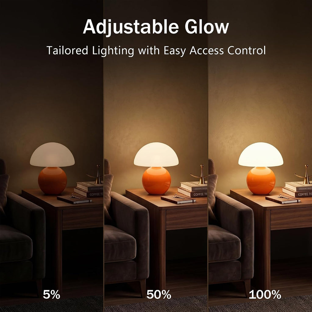 Dawnwake Mushroom Lamp Table Lamp for Bedroom, Desk Bedside Small Lamps for Living Room Night Stands, Mushroom Decor Cute Mini Modern Mid…