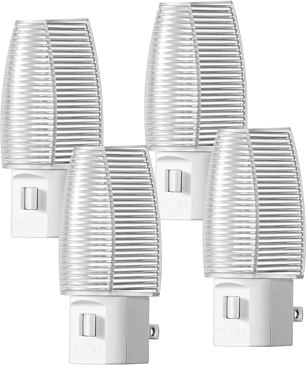 DEWENWILS Plug in Night Light with Switch, Manual ON Off LED Nightlight for Kids, Nursery, Bedroom, Bathroom, Hallway, Stairways…