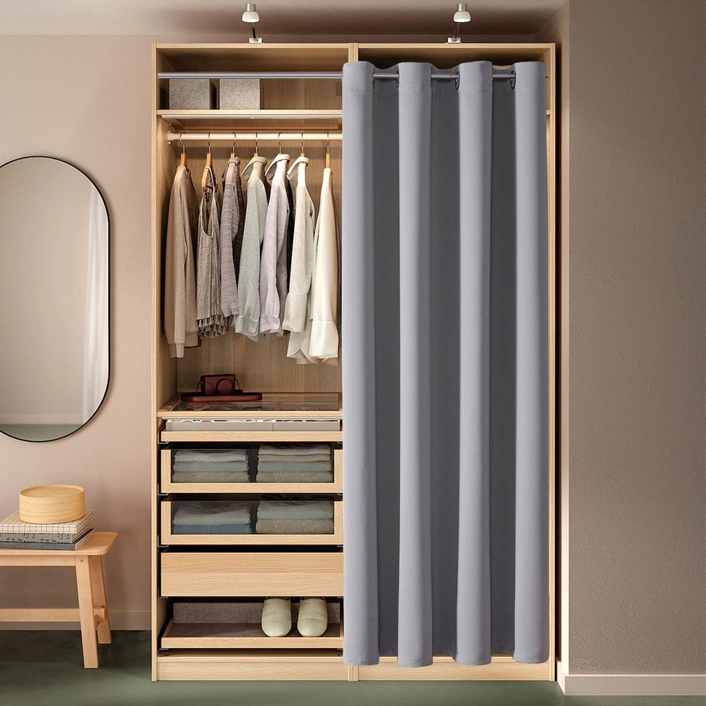 ChrisDowa Blackout Door Curtains for Doorway Privacy, Grommet Closet Curtains for bedroom closet door, Thermal Insulated Temporary Doorway…
