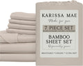 KARISSA MAE 7 Piece Pure Viscose from Bamboo Split King Size Sheet Set | 100% FSC Certified | Luxuriously Soft | Cooling | 18" Deep…