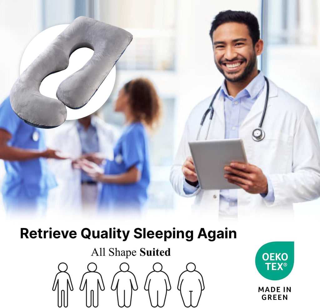 ALLOPERA Pregnancy Pillow, Full Body Maternity Pillow 57 inch, with Removable Washable Cover - Sleep Support for Legs, Back, Neck…
