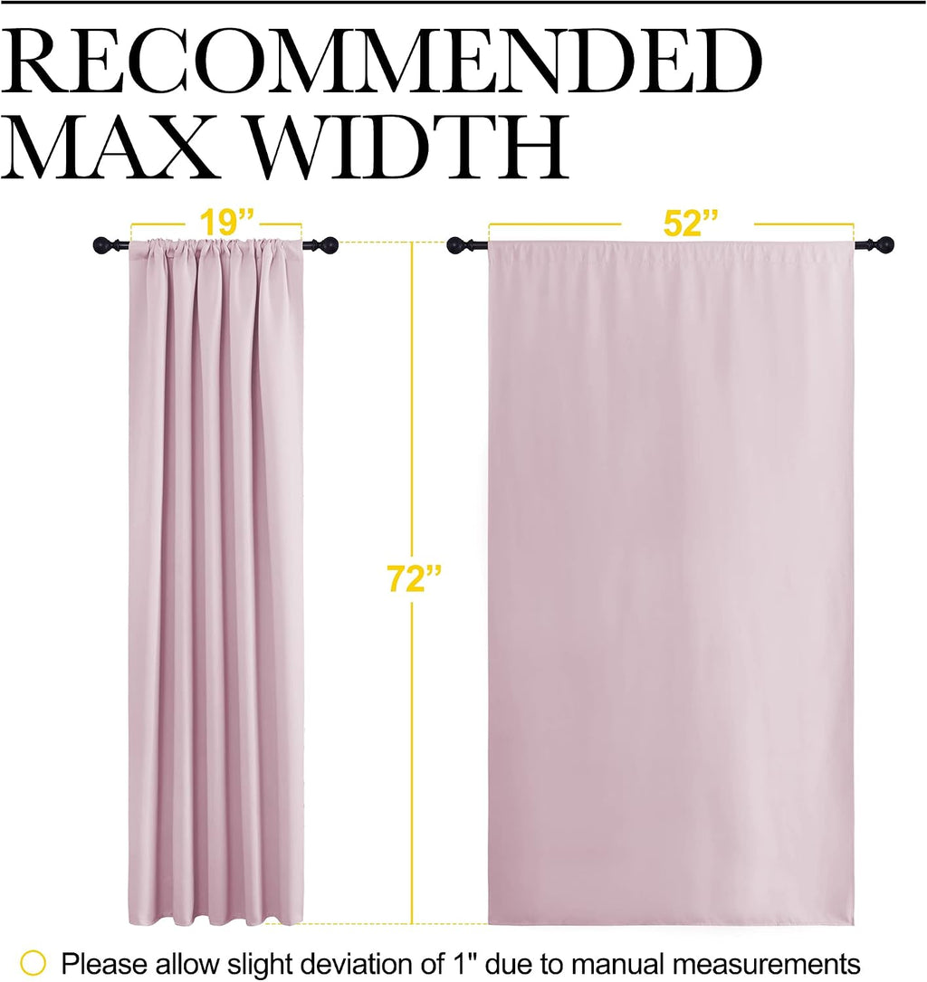 NICETOWN Blackout Curtains for Girls Room - Nursery Essential Thermal Insulated Solid Rod Pocket Top Blackout Drapes (Lavender Pink, 1…