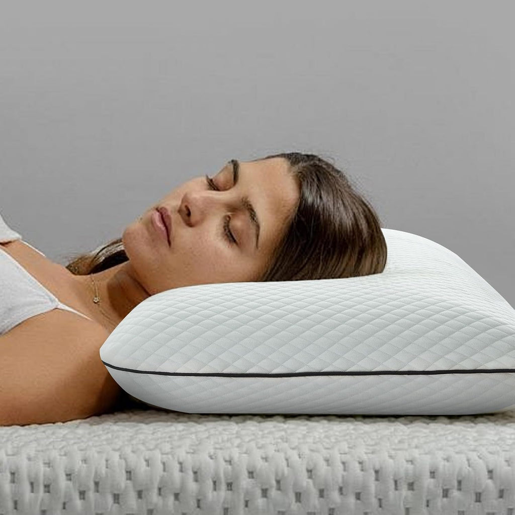 Soft Memory Foam Pillow, Gel Pillow for Back and Side Sleeper, Medium-Soft,150 Breathable Holes, Oeko-TEX & CertiPUR-US…
