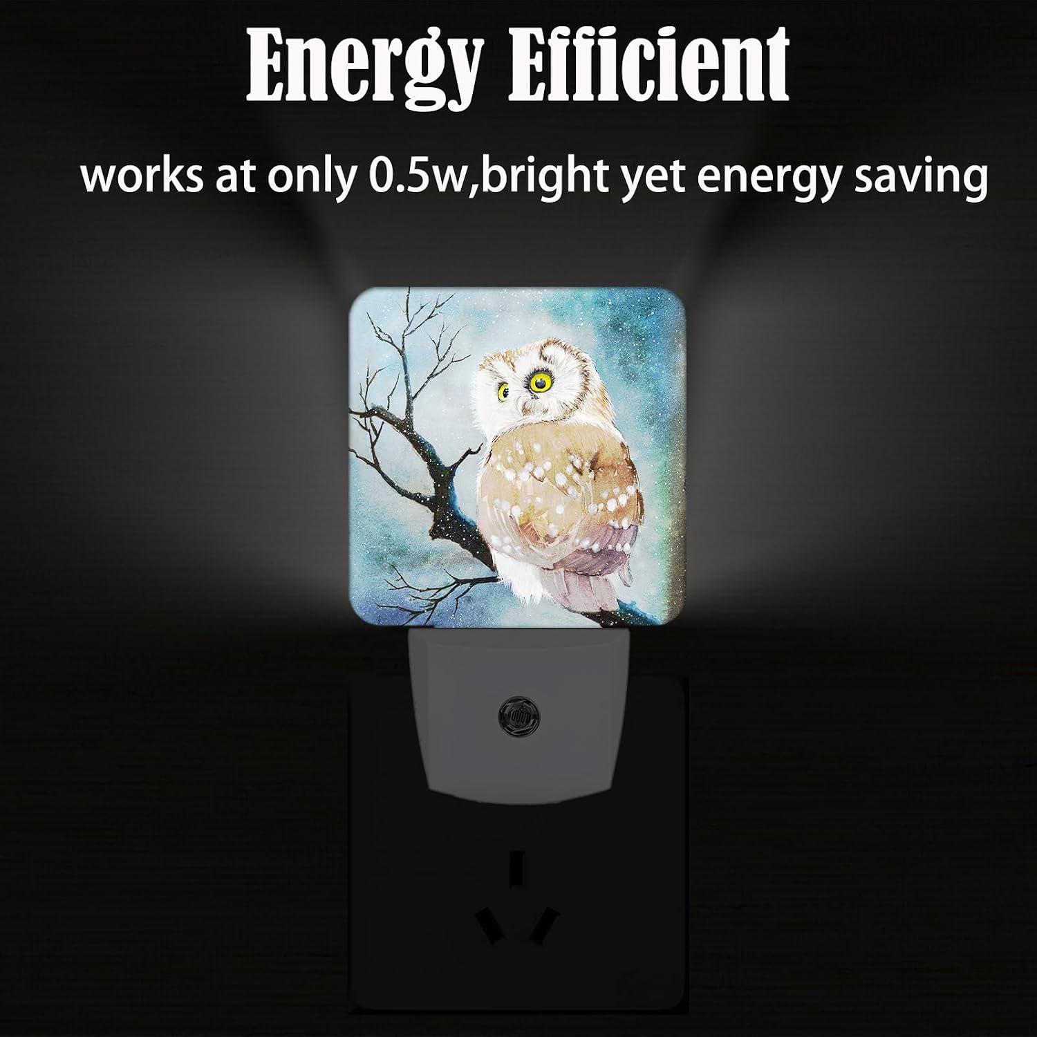 Winter Snow Cute Night Light, Plug Into Wall with Dusk to Dawn Light Sensors, Warm Nightlights for Bedroom, Bathroom, Hallway, Kitchen…
