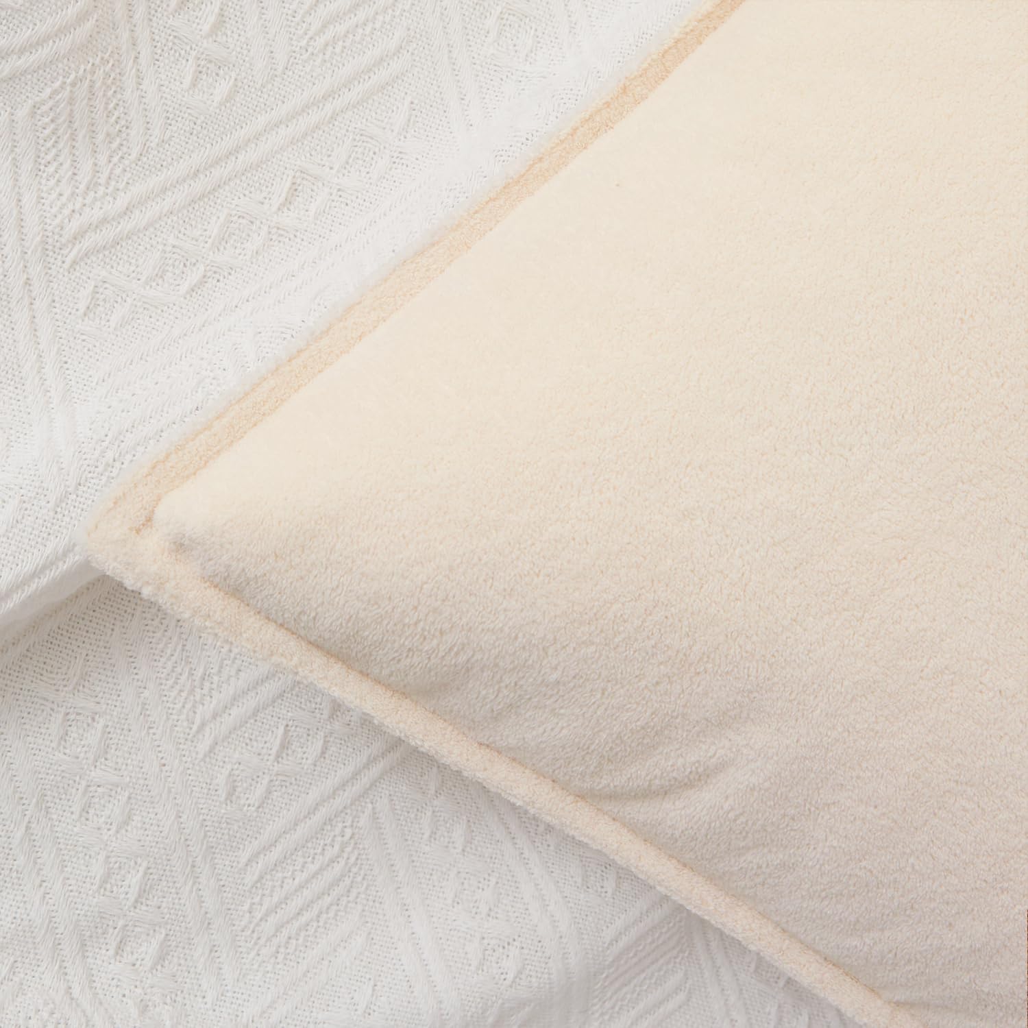 KevinTextile Kevin Textile Waterproof Decorative Pillow Covers Beige 12x20 Inch Pack of 2 Soft Boucle Textured Lumbars Cushions Elegant Acc…