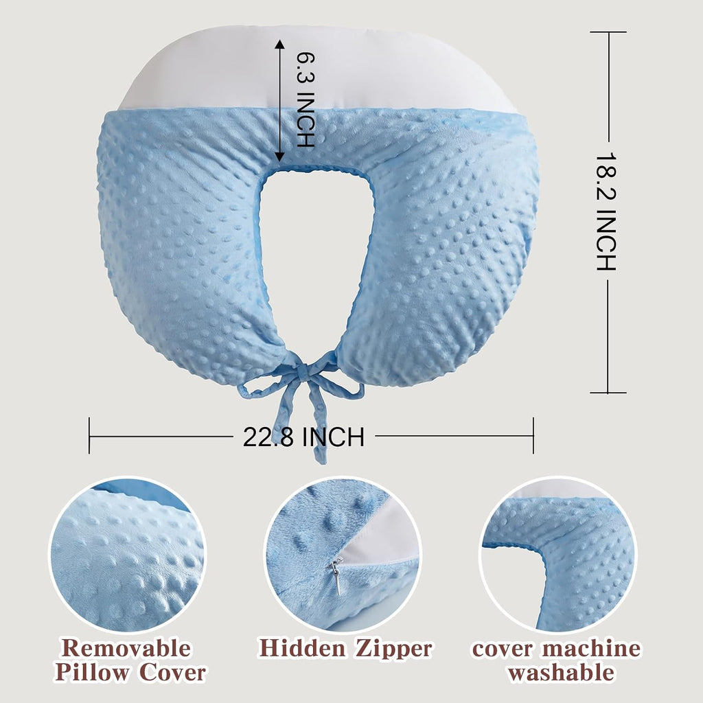 Reading Pillow for Gaming Reading Crochet, U Shaped Arm Support Pillow with Removable Cover Reducing Arching Neck for Adult Reading and…