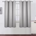 Lemomo Light Grey Blackout Curtains 34 x 63 Inch Length/Set of 2 Curtain Panels/Thermal Insulated Room Darkening Blackout Curtains for Bedr…