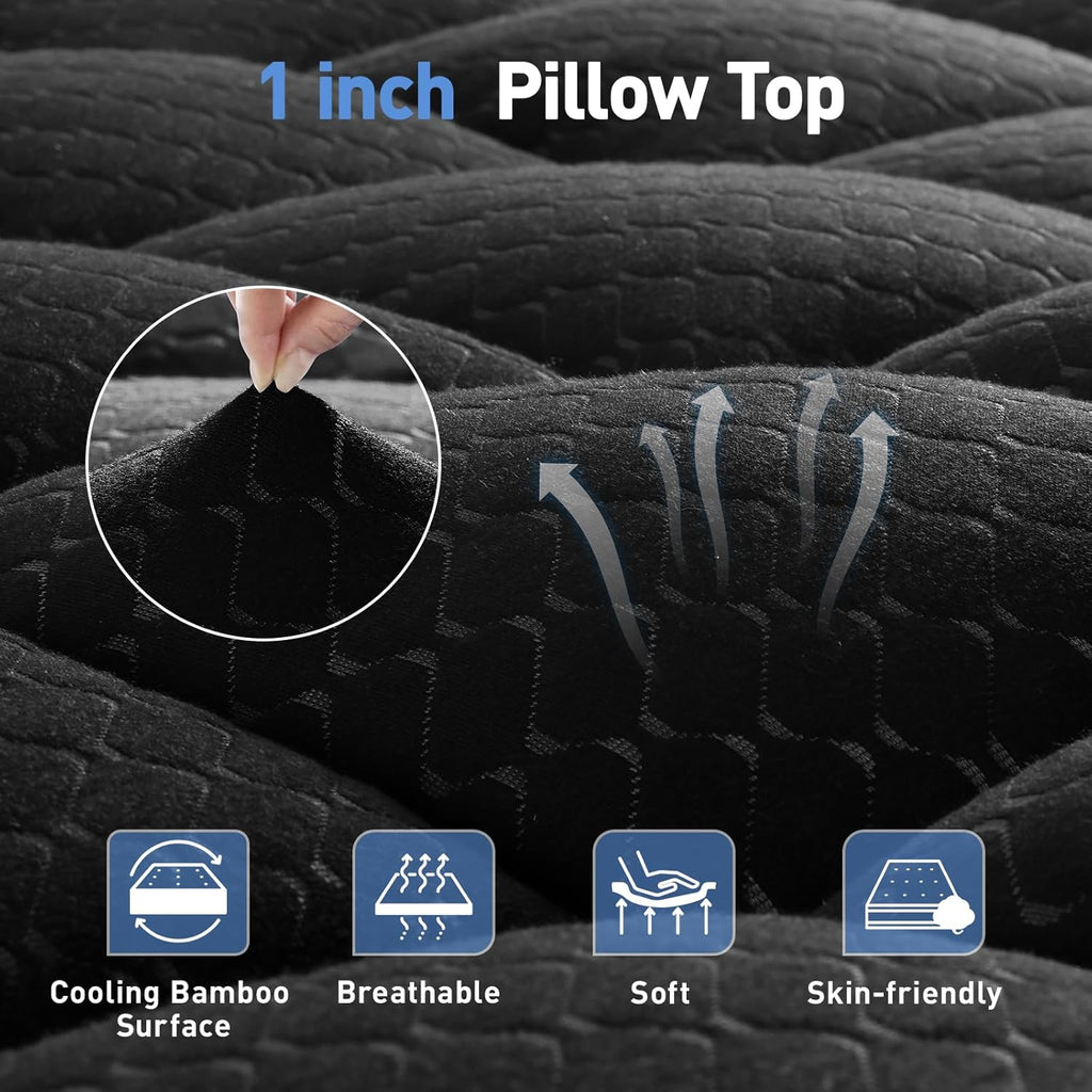 Dual Layer 3 Inch Memory Foam Mattress Topper Twin XL Size, 2 Inch Cooling Gel Memory Foam Plus 1 Inch Pillow Top Mattress Pad Cover…