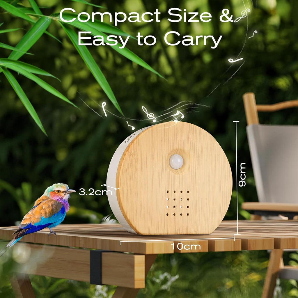 Fllvilley Singing Bird Box Original, White Noise Nature Sound Box with Motion Sensor Portable Birds Chirping with Timer, 9 Soothing Songs,…