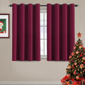 H.VERSAILTEX Blackout Curtains for Christmas Small Window Kitchen Blackout Curtains 45 inch Length Energy Saving Solid Grommet…