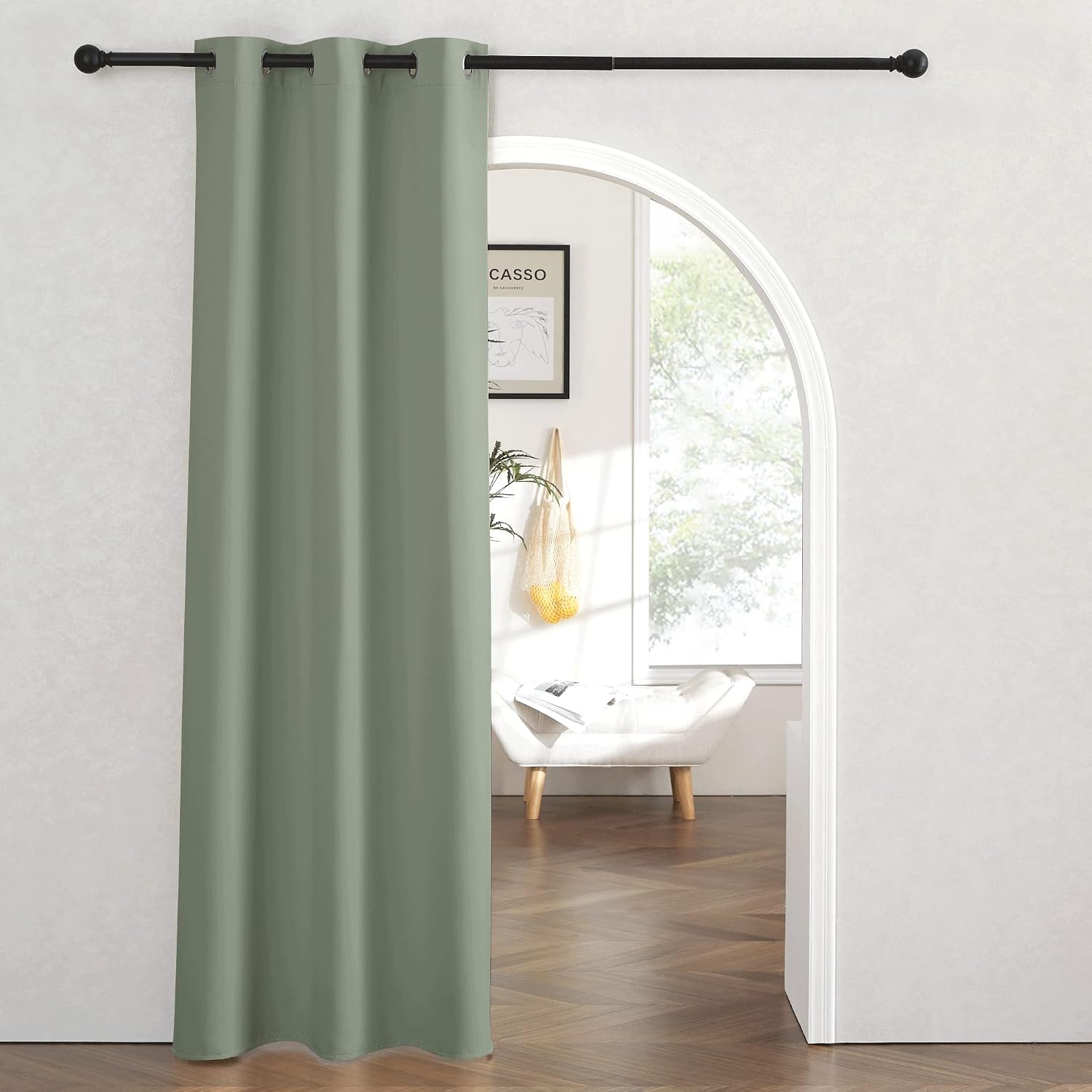 Rybhome RYB HOME Temporary Doorway Curtains Blackout Privacy Room Divider Curtains Portable Drapes for Closet Wall Panel for Bedroom Living…