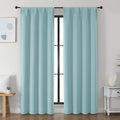Simplebrand Ava Aqua Blackout Curtains for Bedroom, 78 Inch Length, 2 Panels Set, Privacy Thermal Insulated Rod Pocket Window Curtains for…