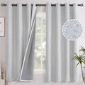 YoungsTex Linen Textured Blackout Curtains for Bedroom, Full Room Darkening Linen Window Curtain Drapes with Thermal Insulated Liner for Fa…