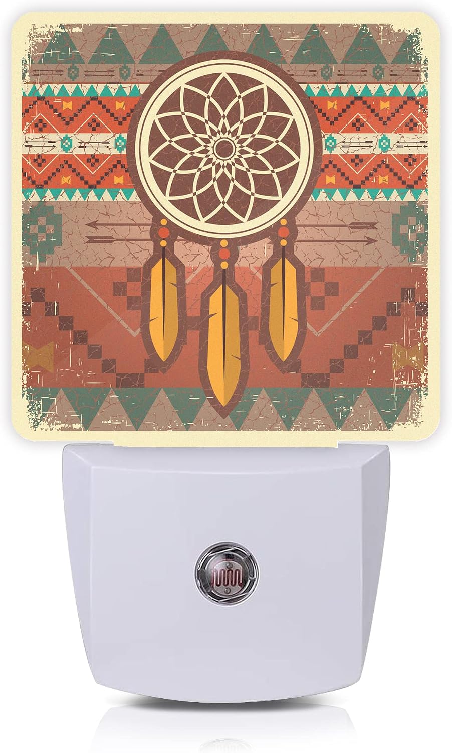 Dream Catcher Night Light, Ethnic Ornament Plug-in Night Lights with Dusk-to-Dawn Sensor for Stairway/Hallway/Bedroom 0.5W Sleep Friendly…