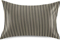 Stripe Brown Black Print Pillow Covers Silk Pillowcase for Hair and Skin Breathable Smooth Soft Satin Pillowcase Queen Size Pillow Case…