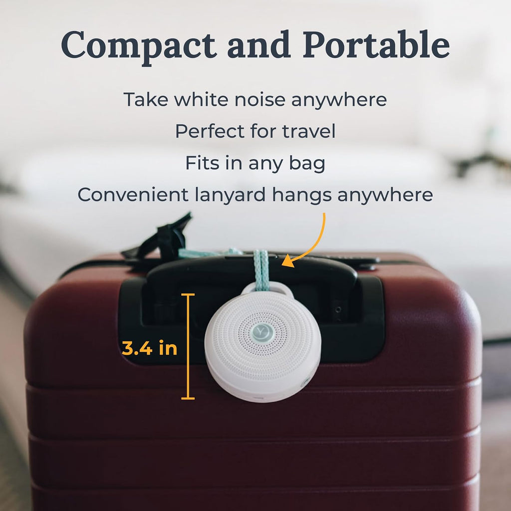 Yogasleep Rohm Portable White Noise Sound Machine + Travel Case in Grey, Sleep relaxation, Crush-Resistant Travel Case, for Adults, Kids…