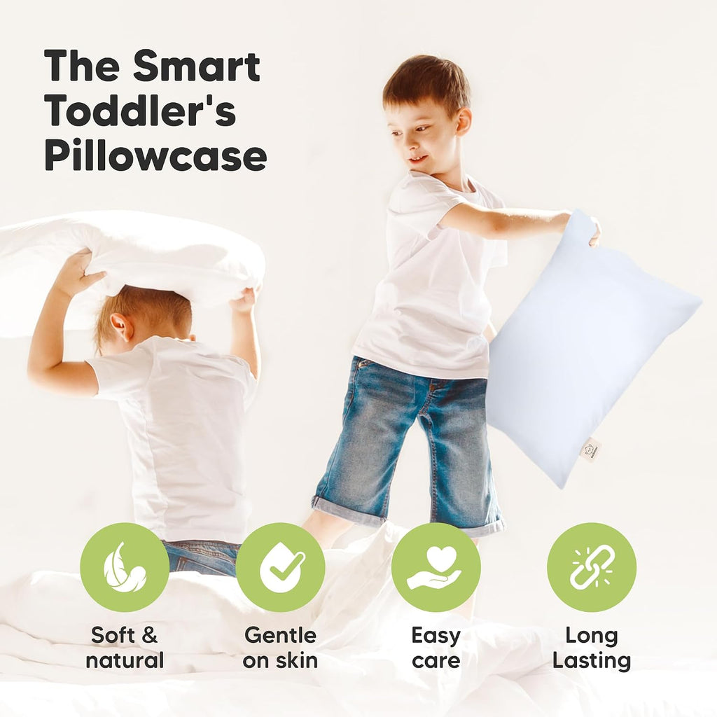 KeaBabies Toddler Pillowcase 13"x18" - Organic Cotton Toddler Pillowcase for Kids, Boys, Girls, Soft & Durable Cotton Cover for Miniature…