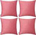 Thmyo 4-Pack 100% Cotton Comfortable Solid Decorative Throw Pillow Case, Square Cushion Cover Pillowcase Sublimation Blank Pillow Covers DI…