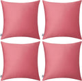 Thmyo 4-Pack 100% Cotton Comfortable Solid Decorative Throw Pillow Case, Square Cushion Cover Pillowcase Sublimation Blank Pillow Covers DI…