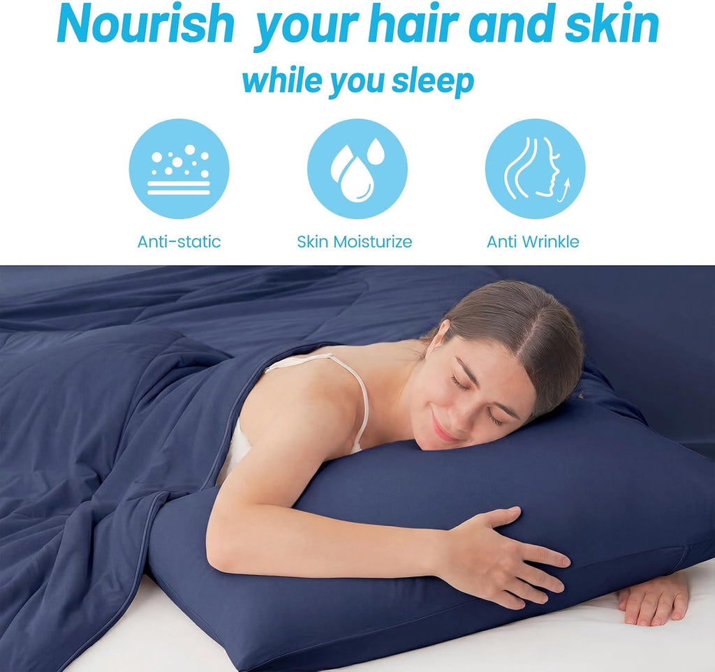 CozyBliss Cozy Bliss 2pcs Cooling Pillow Cases Set for Hot Sleepers & Night Sweats, Q-Max 0.5 Silky Wrinkle-Free Pillow Covers with Envelop…