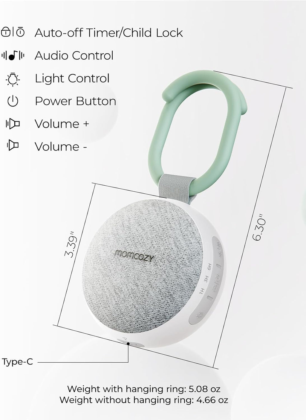 Momcozy Baby Sleep Bundle: Portable Sound Machine and App Remote Control Sound Machine, Home & Travel Sound Machines Bundle, Baby Registry,…