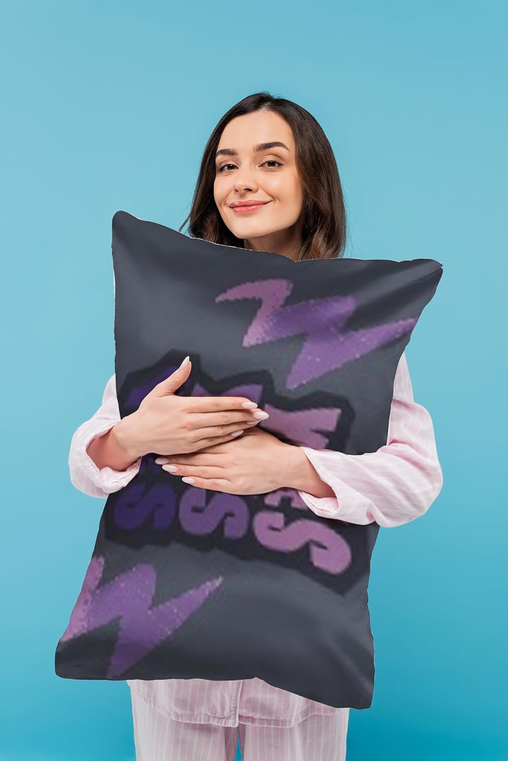 JayFranco Disney Pixar Inside Out Fear Satin Pillowcase - Standard Size 20x30 Inch Silky Soft Dark Grey Pillow Cover 30 inch Grey