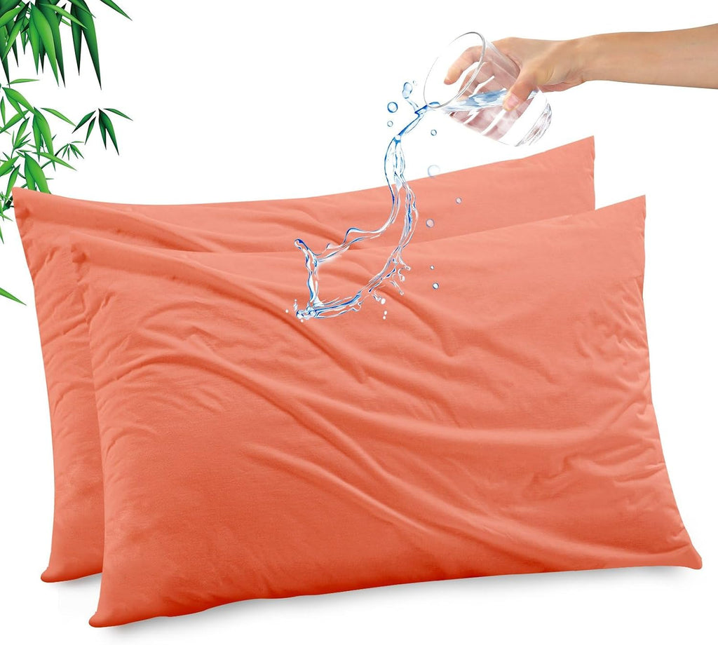 Gogreen Bamboo Rayon Waterproof Pillow Protector, Breathable Pillow Cover, Cooling Pillow Case Protector with Zipper, Super Soft Pillow Cas…