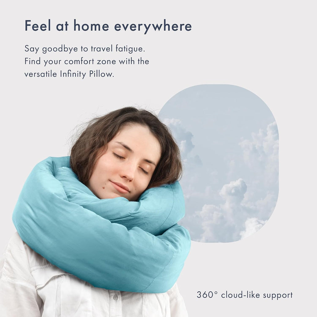 Huzi Infinity Pillow - Travel Neck Pillow - Versatile Soft 360 Support Scarf - Machine Washable - Home Travel Flight Road Trips Airplane…