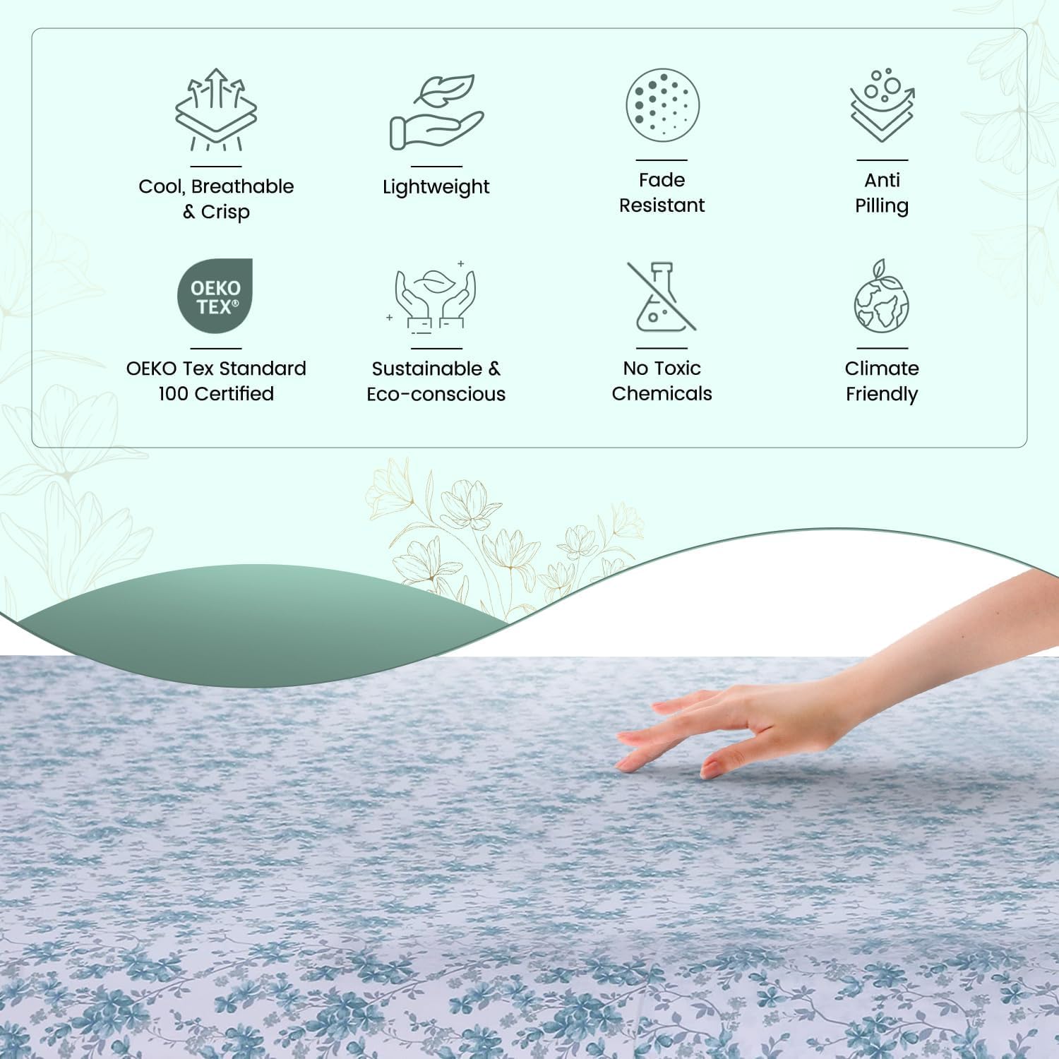 Featherstitchnewyork Feather & Stitch Softest 100% Cotton Sheets, 300 Thread Count Percale Weave Bedding, 16" Deep Pocket, Cooling Sheets,…