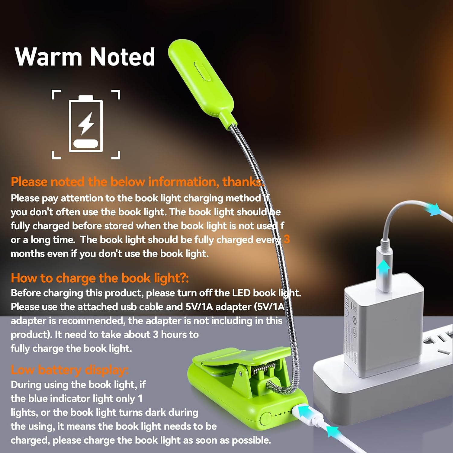 Vavofo Rechargeable Book Light for Reading in Bed Kids, 7 LED Reading Light with 9-Level Warm Cool White Daylight, Eye comfort Lamp with…