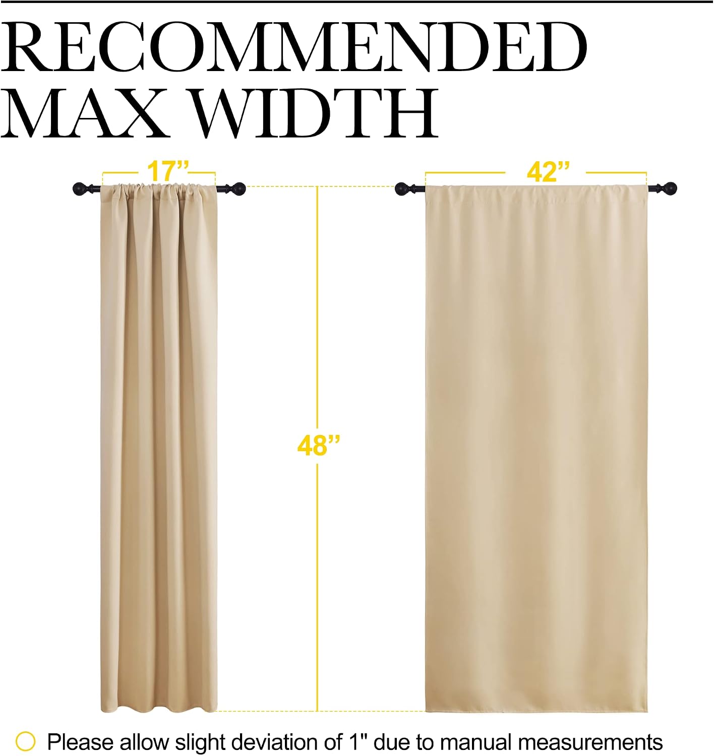NICETOWN Blackout Room Darkening Curtains - Home Decoration Light & Noise Reducing Thermal Insulated Window Draperies with Rod Pocket Top…