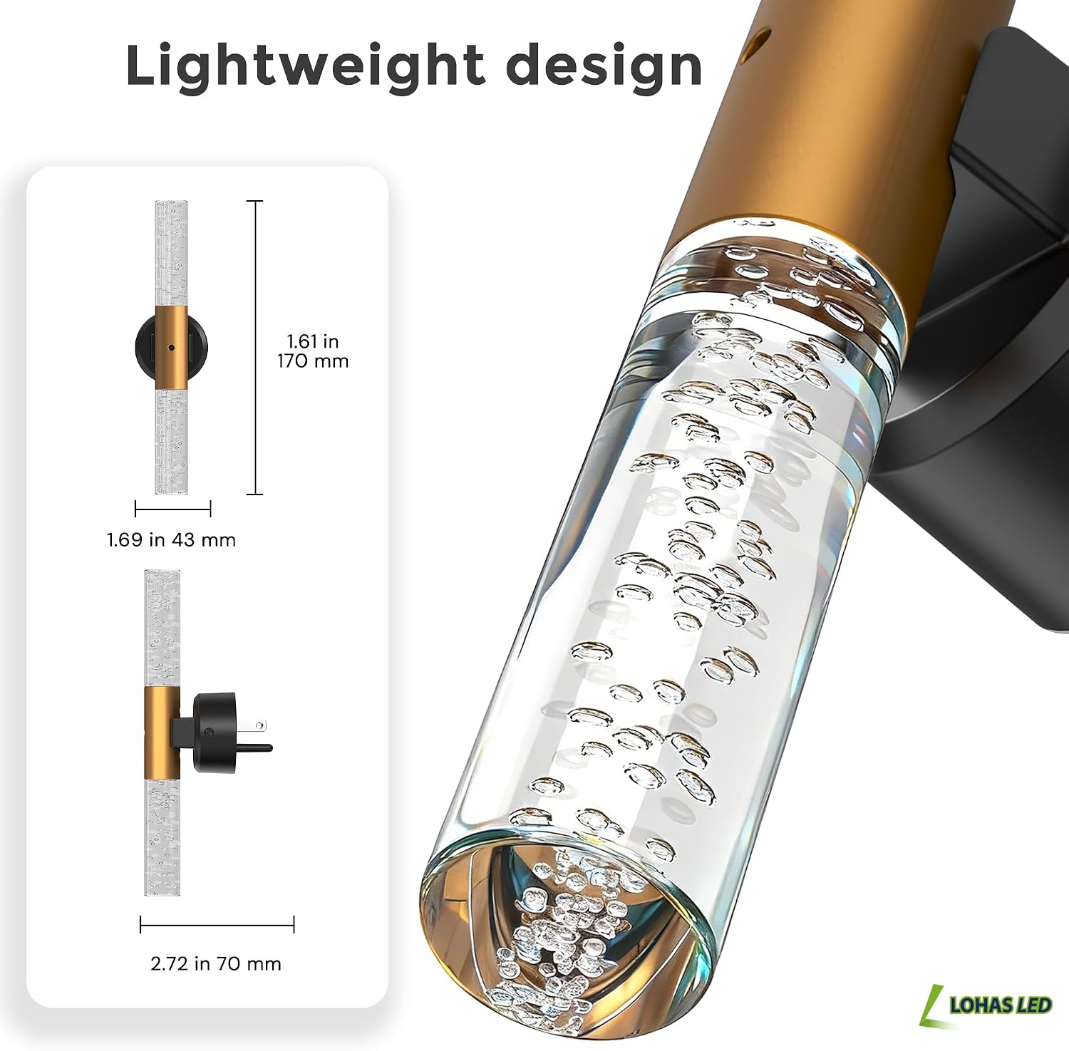 L LOHAS LED Night Light, Rotating Night Lights Plug into Wall, Light Sensor, Soft White 3 Level Dimmable LED Nightlight Plug in, Acrylic…