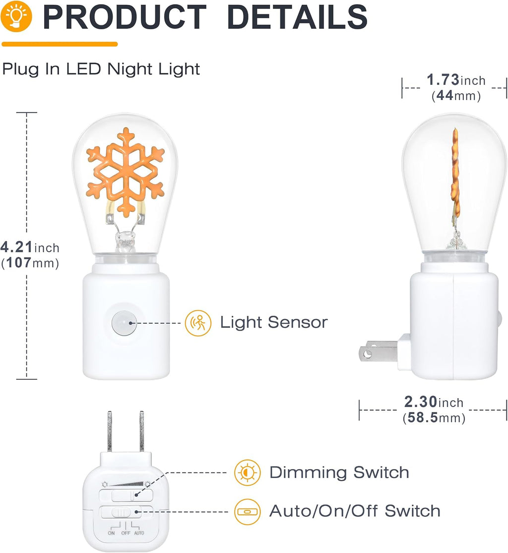 LED Night Light Plug in, Motion Sensor Night Light for Kids, Amber Nightlight, Motion Activated Night Lights for Bathroom, Hallway…