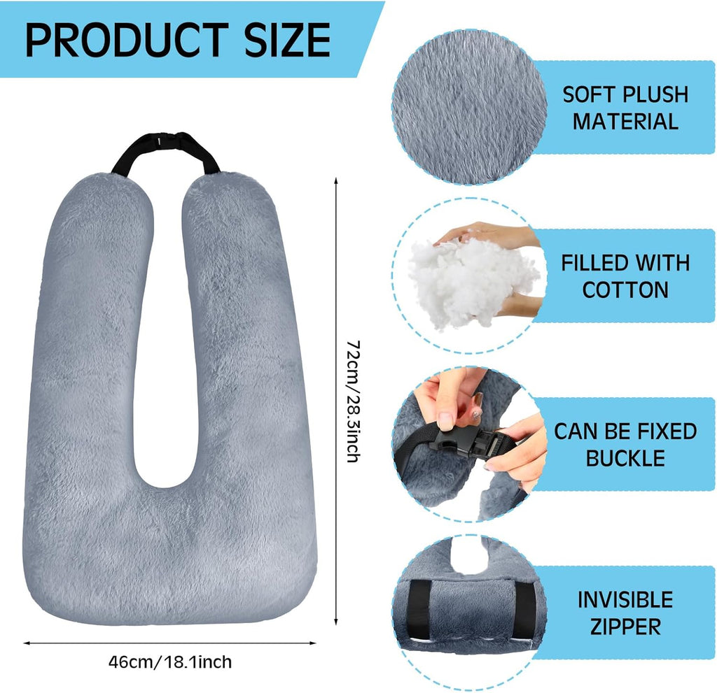 home Barydat 2 Pcs Car Travel Pillow for the Back Seat 28 x 18 in Sleeping Reading Pillows for Long Distance Travel Car Cushion for Kids Ad…