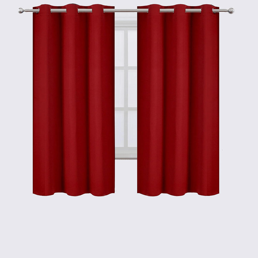 Lemomo Red Blackout Curtains 34 x 63 Inch Length/Set of 2 Curtain Panels/Thermal Insulated Room Darkening Blackout Curtains for Bedroom 63…