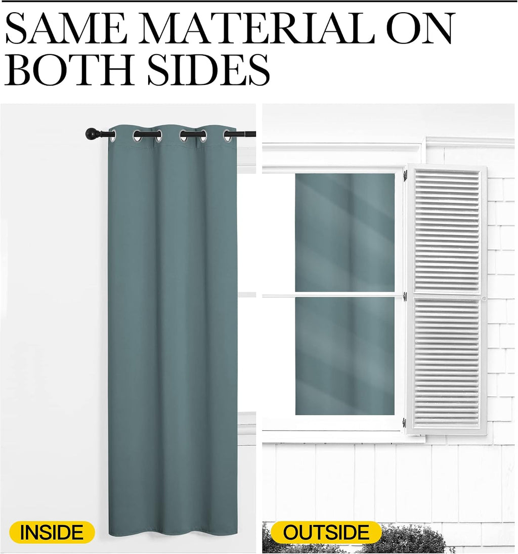 Nicetown Modern Blackout Curtains Noise Reducing, Thermal Insulated and Privacy Room Darkening Drape Panels for Boy's Guest Room Door Windo…