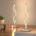 NUÜR Silver Lamps for Bedrooms Set of 2, Small Table Lamp, 3 Colour Temperature, 15.8 Inch Height, Bedsides Lamps for Living Room