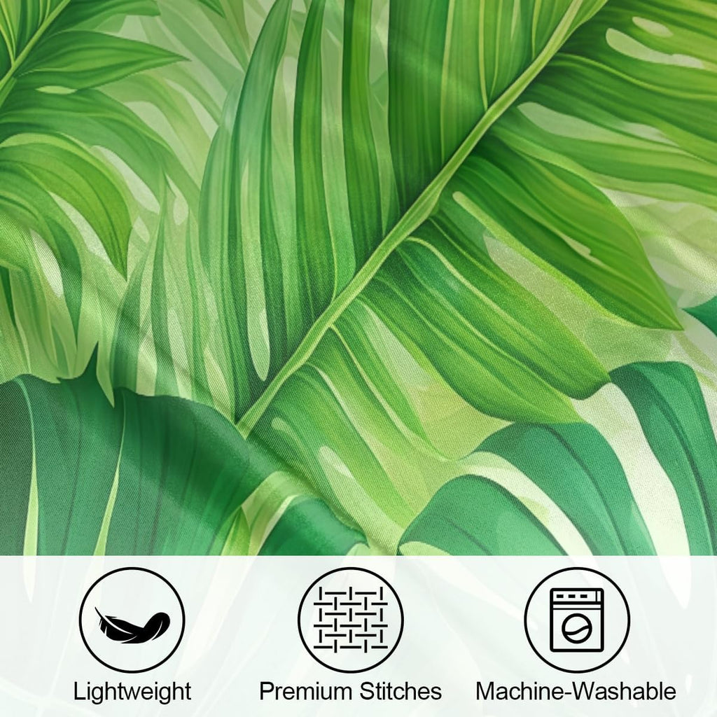 Palm Leaf Summer Beach Satin Silk Pillowcase for Hair and Skin Pillow Cases King Size Soft Silk Pillow Case with Envelope Closure Print…