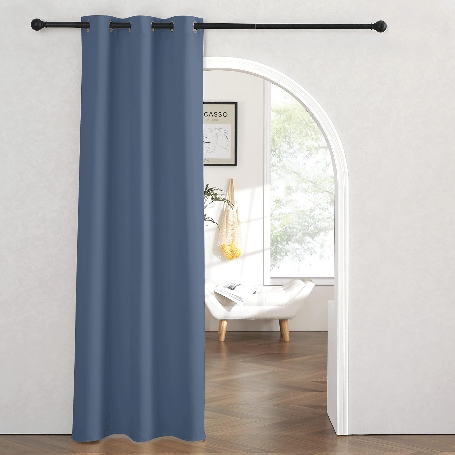Rybhome RYB Home Blackout Curtains Thermal Insulating Privacy Temporary Door Curtains for Bedroom Closet Doorway Accordion Door Interior Li…